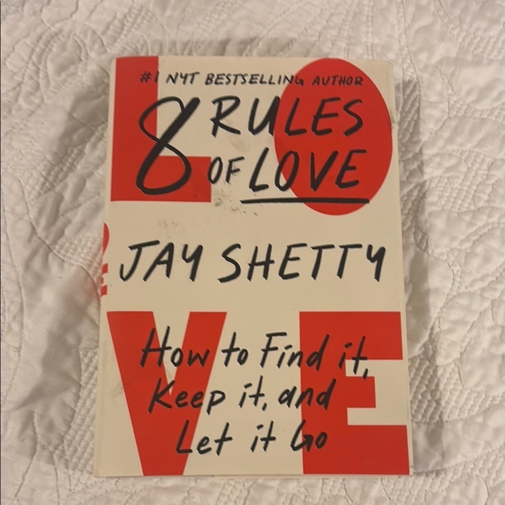 8 Rules of Love by Jay Shetty - Red and White Cover